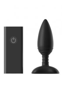 ACE LARGE Remote Control Vibrating Butt Plug - Black