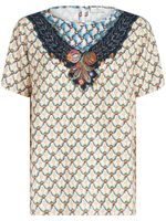 ETRO graphic-print short-sleeved blouse - Blanc - thumbnail