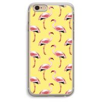 Flamingo's geel: iPhone 6 Plus / 6S Plus Transparant Hoesje