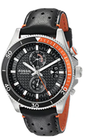 Horlogeband Fossil CH2953 Leder Zwart 22mm