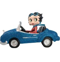 Betty Boop In Car (Blauw Glitter) Beeld