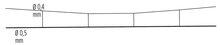 sommerfeldt 184 HO Verkoperd rijdraad 0,5 x 500 mm open (5 stuks)