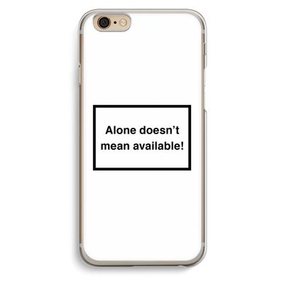 Alone: iPhone 6 / 6S Transparant Hoesje