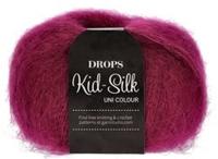 Drops Kid Silk Uni Colour 017 Donkerroze