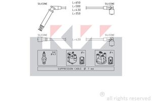 Kw Bougiekabelset 360 237