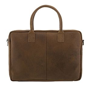 Laptoptas Burkely Leren Laptoptas 17 inch Fundamentals Vintage Taylor Worker Cognac