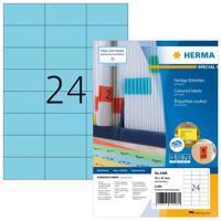 Etiket HERMA 4408 70x37mm blauw 2400 etiketten - thumbnail