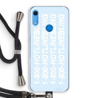 Hotline bling blue: Huawei Y6s Transparant Hoesje met koord