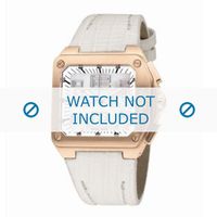 Breil horlogeband BW0399 Leder Wit + wit stiksel - thumbnail