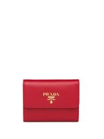 Prada portefeuille pliant à logo - Rouge