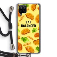 Eat Balanced: Samsung Galaxy A12 Transparant Hoesje met koord