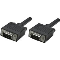 Manhattan 311731 VGA-kabel VGA Aansluitkabel VGA-stekker 15-polig 1.80 m Zwart Schroefbaar