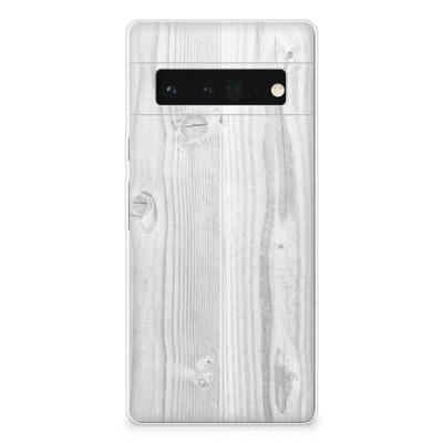 Google Pixel 6 Pro | Bumper Hoesje | White Wood