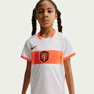 Nederlands Elftal Shirt Uit Junior 2026/2028 - Maat 128 - Kleur: WitOranje | Soccerfanshop