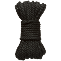 Doc Johnson Bind en Tie - 6mm hennep bondage touw - 30 ft - zwart - thumbnail
