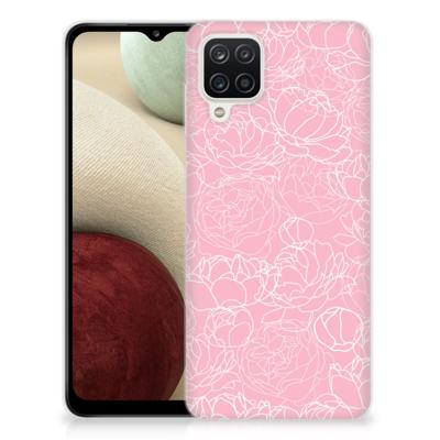 Samsung Galaxy A12 | TPU Case | White Flowers