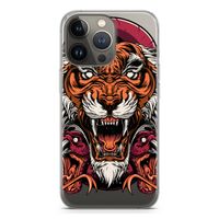 Tiger and Rattlesnakes: iPhone 13 Pro Transparant Hoesje