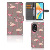 OPPO Reno8 T 5G | Telefoonhoesje | Met pasjeshouder | Flamingo OPPO Reno8 T 5G | Telefoonhoesje | Met pasjeshouder | Flamingo