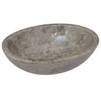 VidaXL Gootsteen 53x40x15 cm marmer grijs