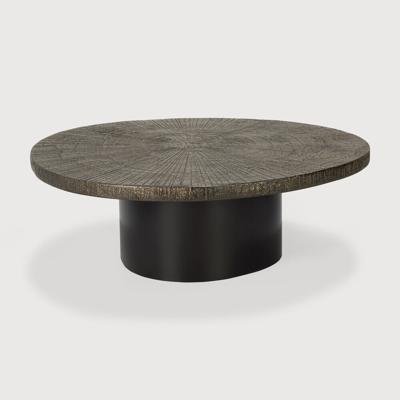 Ethnicraft Organische Salontafel 'Slice' Minerals, 105 x 94cm, kleur Whisky