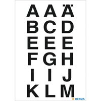 Stickervellen met 36x stuks alfabet plak letters A-Z zwart 20x20 mm   - - thumbnail