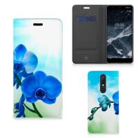 Nokia 5.1 (2018) Smart Cover Orchidee Blauw - Cadeau voor je Moeder