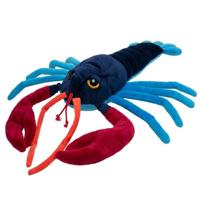 Nature Planet Knuffeldier Kreeft - zachte pluche stof - veel details - blauw/rood - 43 cm