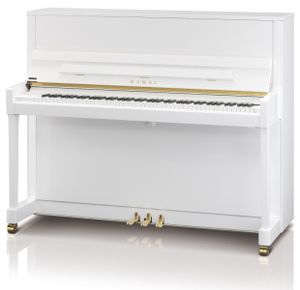 Kawai K-300 WH/P messing piano