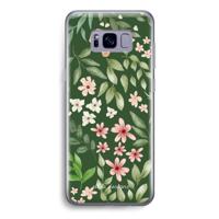 Botanical green sweet flower heaven: Samsung Galaxy S8 Transparant Hoesje