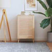 VidaXL Kastdeur met lamellen 69x49,4 cm massief grenenhout