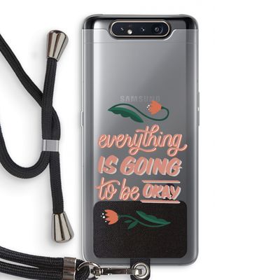 Optimistic flower girl: Samsung Galaxy A80 Transparant Hoesje met koord