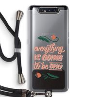 Optimistic flower girl: Samsung Galaxy A80 Transparant Hoesje met koord