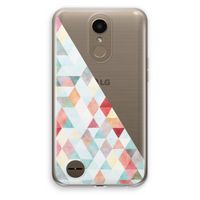 Gekleurde driehoekjes pastel: LG K10 (2017) Transparant Hoesje