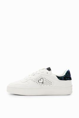 Sneakers met plateauzool en hart - WHITE - 40