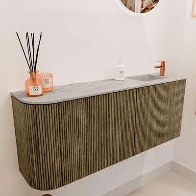 Toiletmeubel Mondiaz Joya Dlux | 101.6 cm | Meubelkleur Dusk | Faye wastafel Glace Wasbak Rechts | 1 kraangat
