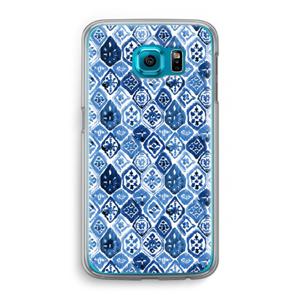 Blauw motief: Samsung Galaxy S6 Transparant Hoesje