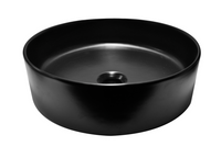 Wiesbaden Link opzetwastafel rond 40x14,5 cm, zwart - thumbnail