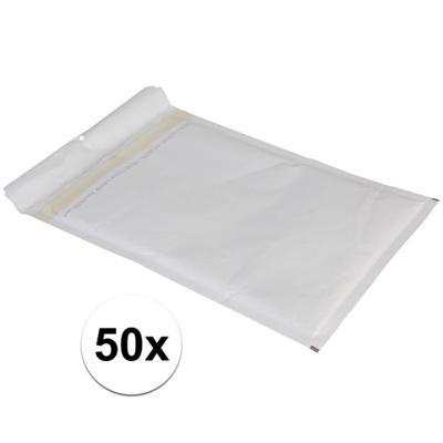Luchtkussen enveloppen - 50x - wit - 26 x 18 cm - verzend materiaal