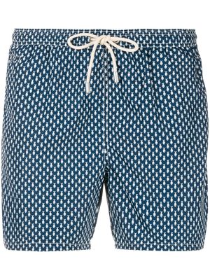MC2 Saint Barth short de bain à imprimé graphique - Bleu