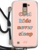 Cool Kids Never Sleep: LG K10 (2016) Transparant Hoesje met koord