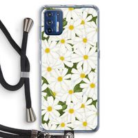 Summer Daisies: Motorola Moto G9 Plus Transparant Hoesje met koord
