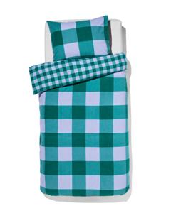 HEMA Dekbedovertrek Flanel 140x200/220 Ruit Groen (groen)