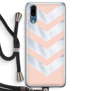 Marmeren pijlen: Huawei P20 Transparant Hoesje met koord