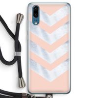 Marmeren pijlen: Huawei P20 Transparant Hoesje met koord