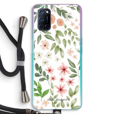 Botanical sweet flower heaven: Oppo A52 Transparant Hoesje met koord