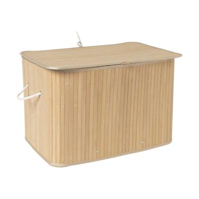 Wasmand bamboe 90 liter - naturel - 60x40x40 cm