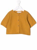 Bonpoint cardigan boutonné à manches courtes - Jaune