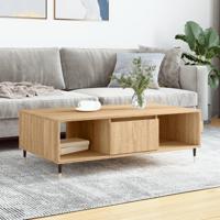 Salontafel 104x60x35 cm bewerkt hout sonoma eikenkleurig