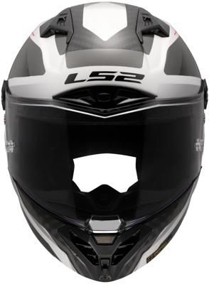 LS2 integraalhelm "ff805 thunder carbon gp diamond helmet ff805 thunder gp raute xxl white/grey