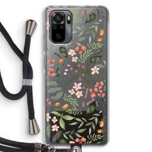 Sweet little flowers: Xiaomi Redmi Note 10 Pro Transparant Hoesje met koord